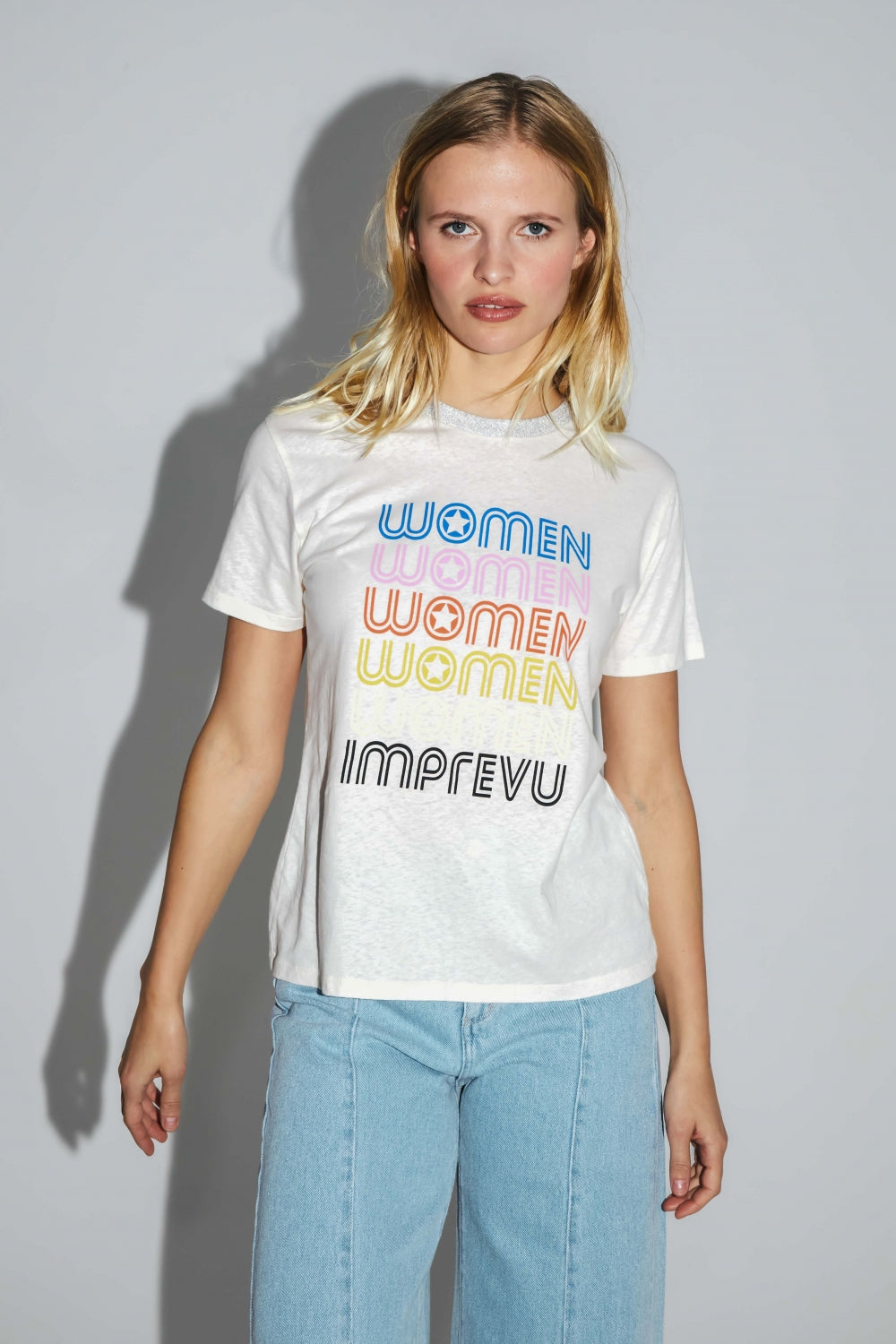 Le T-Shirt Fred Women En Mélange Coton Et Lin Fabriqué Au Portugal