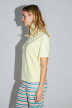 Le T-Shirt Collector Colette En Jersey De Coton Et Modal Jaune Fabriqué Au Portugal