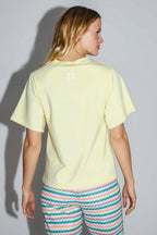 Le T-Shirt Collector Colette En Jersey De Coton Et Modal Jaune Fabriqué Au Portugal