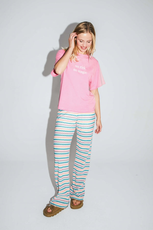 Le T-Shirt Collector Colette En Jersey De Coton Et Modal Rose Fabriqué Au Portugal