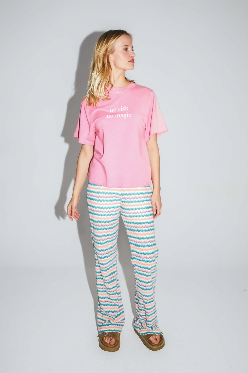 Le T-Shirt Collector Colette En Jersey De Coton Et Modal Rose Fabriqué Au Portugal