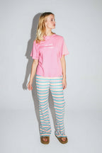 Le T-Shirt Collector Colette En Jersey De Coton Et Modal Rose Fabriqué Au Portugal