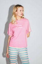 Le T-Shirt Collector Colette En Jersey De Coton Et Modal Rose Fabriqué Au Portugal