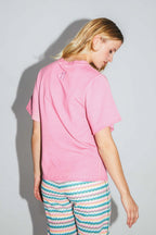 Le T-Shirt Collector Colette En Jersey De Coton Et Modal Rose Fabriqué Au Portugal