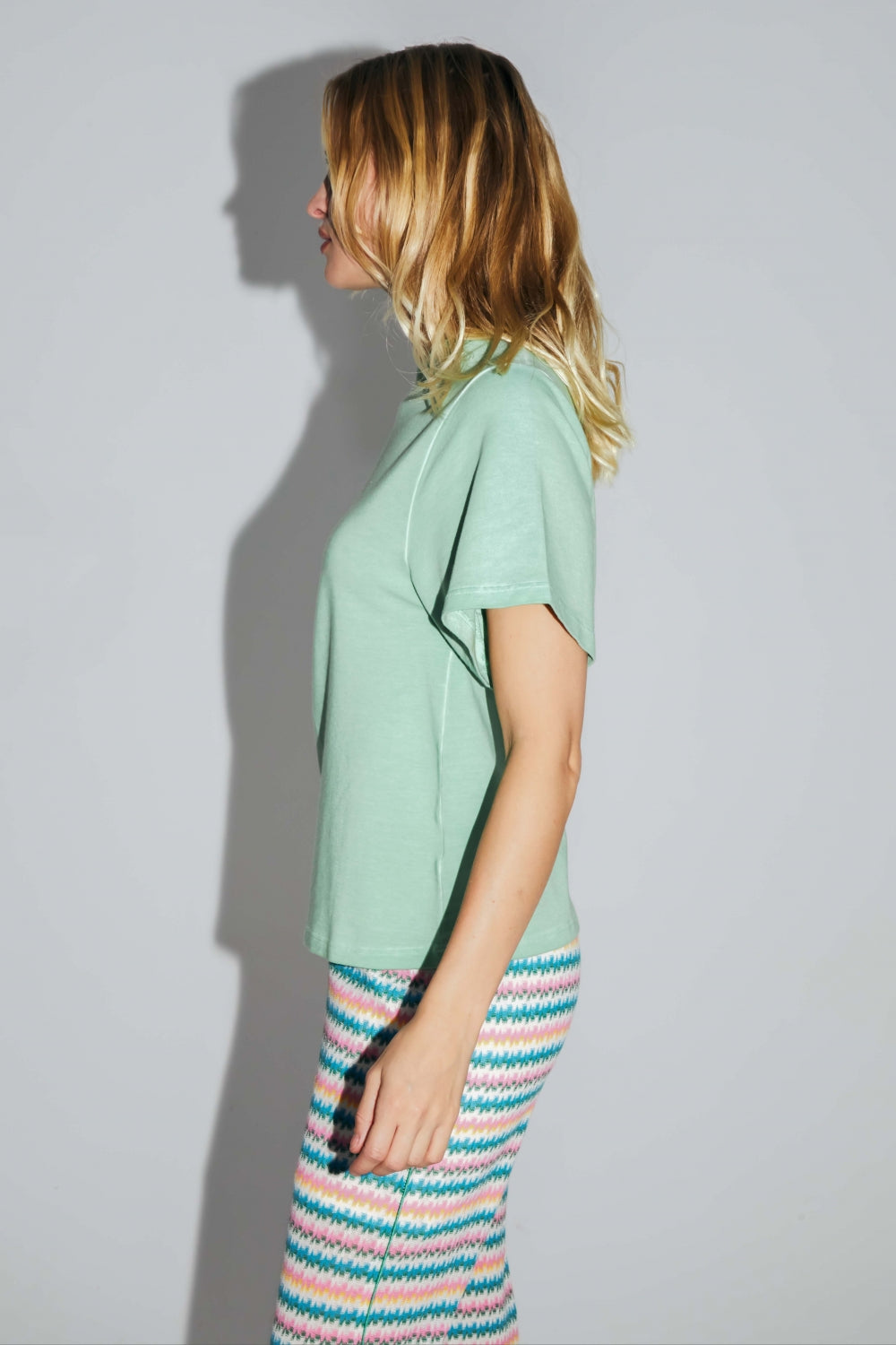 Le T-Shirt Collector Colette En Jersey De Coton Et Modal Vert Fabriqué Au Portugal