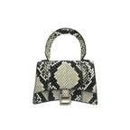 Balenciaga Hourglass Top Handle Bag Python Embossed Leather Mini