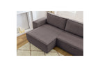 Nihad - Canapé D'Angle Réversible Convertible Coffre - Velours Côtelé