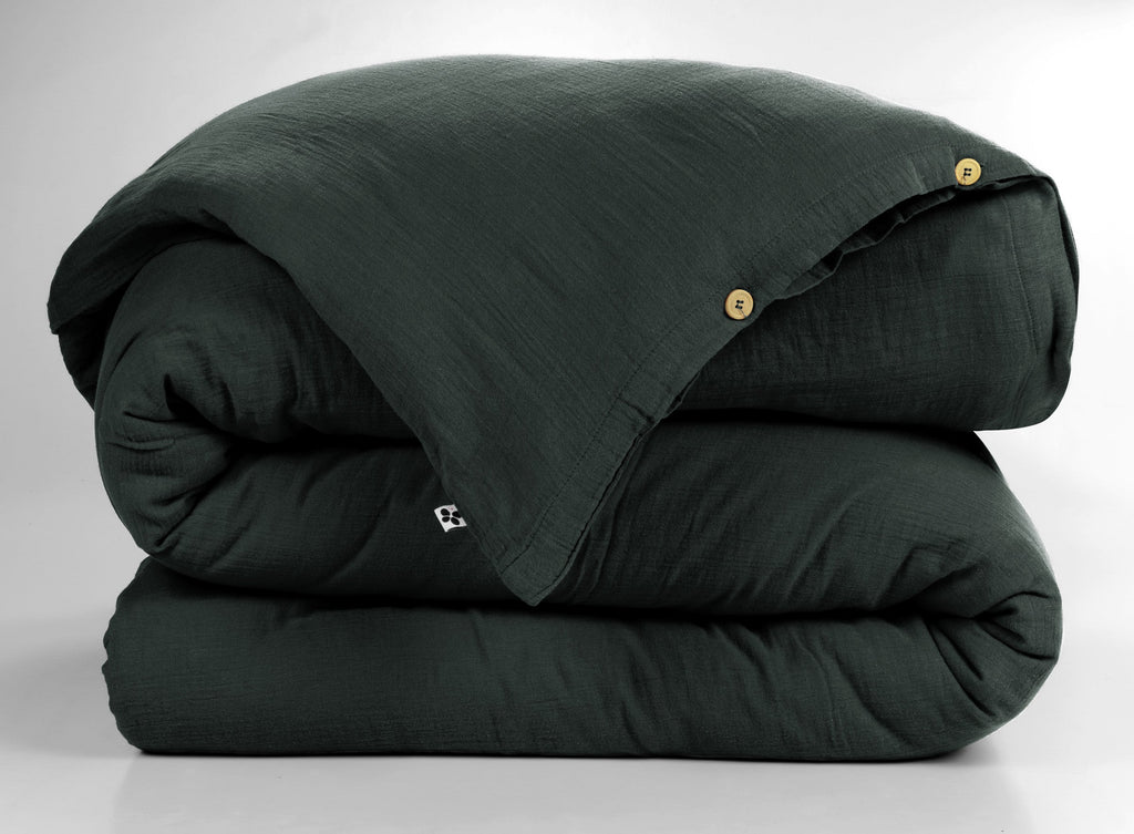 Gaïa - Housse De Couette - Double Gaze De Coton Unie - Sapin