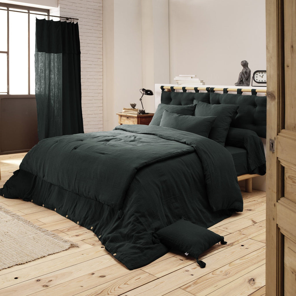 Gaïa - Housse De Couette - Double Gaze De Coton Unie - Sapin