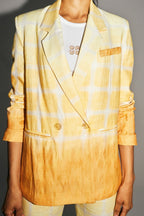 Le Blazer Ema En Lin Aux Carreaux Tie And Dye Fabriqué En Italie