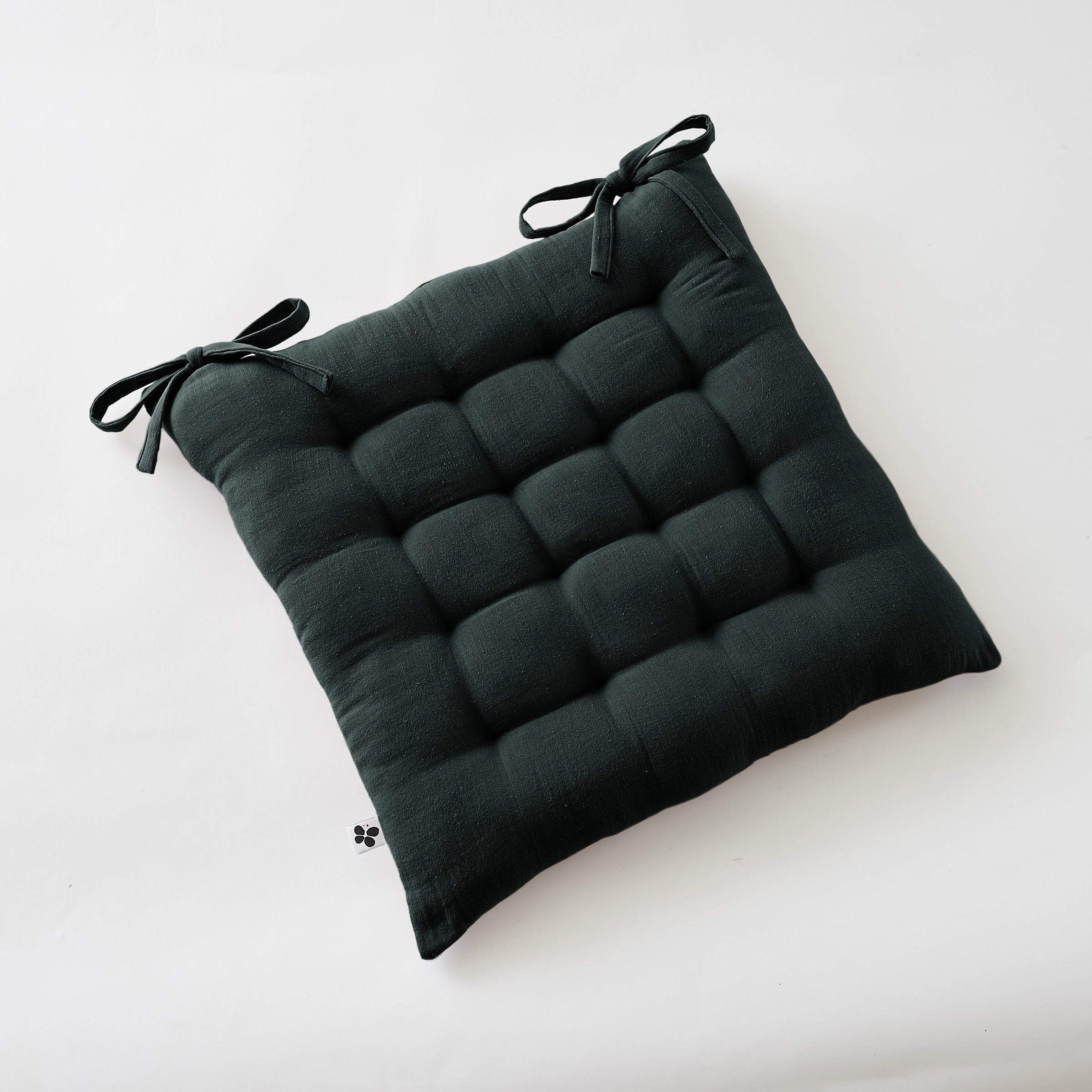 Gaia - Assise Matelassée 16 Points - Double Gaze De Coton Unie - Sapin