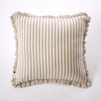 Romie - Coussin Déhoussable Avec Passepoil - Gaze De Coton Tissée Teinte - Ficelle