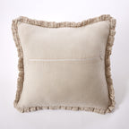 Romie - Coussin Déhoussable Avec Passepoil - Gaze De Coton Tissée Teinte - Ficelle