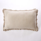 Romie - Coussin Déhoussable Avec Passepoil - Gaze De Coton Tissée Teinte - Ficelle
