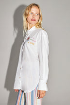 La Chemise Boho En Coton Lin Avec Broderie Cosmique Fabriquée Au Portugal