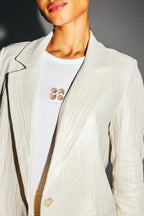 Le Blazer Jimmy En Coton Bio Brillant Texturé Fabriqué En Italie