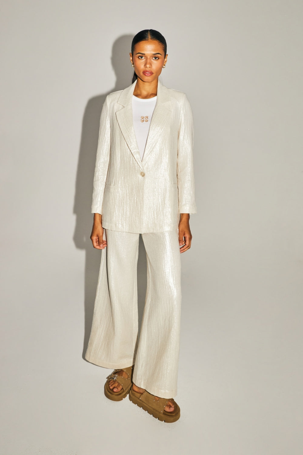 Le Blazer Jimmy En Coton Bio Brillant Texturé Fabriqué En Italie