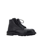 Bottes - Dolce & Gabbana Lace-Up Leather  - Black