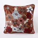 Anna - Coussin Déhoussable Avec Passepoil - Gaze De Coton Imprimée
