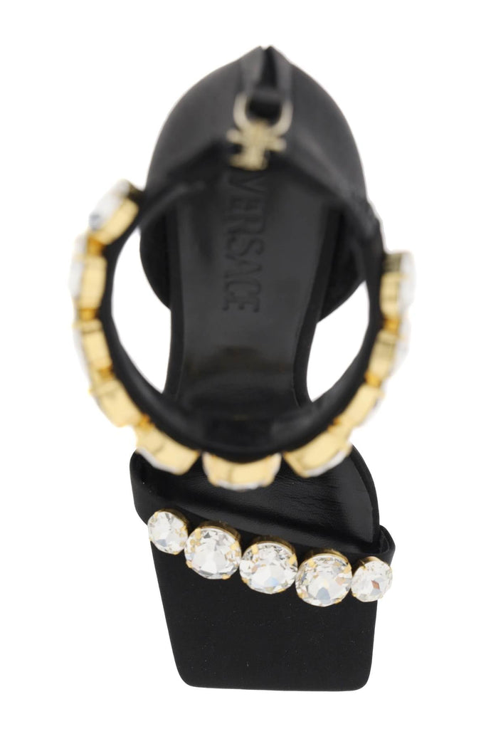 Versace - Sandales Versace Satin Sandals With Crystals