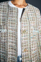 La Veste Toulouse En Tweed Recyclé Arc En Ciel Fabriquée En Italie