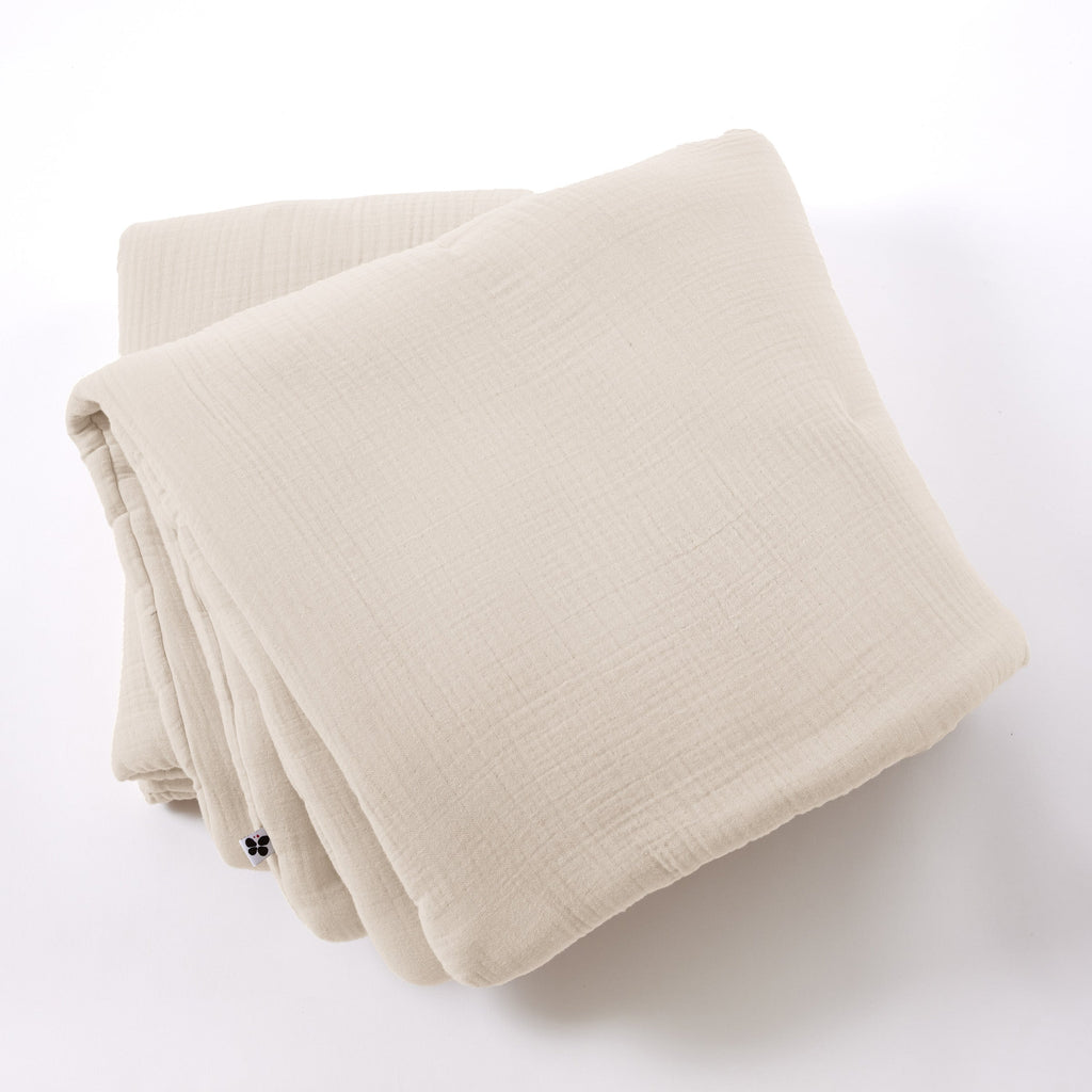 Ina - Bout De Lit - Quadruple Gaze De Coton Unie - Pampa