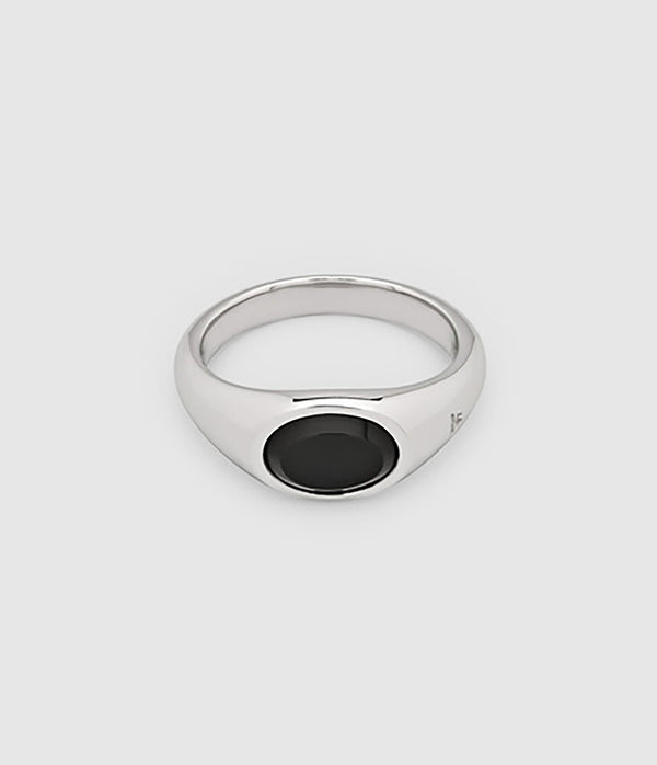 Tom Wood - Chevalière Joe Argent Onyx - Unisexe