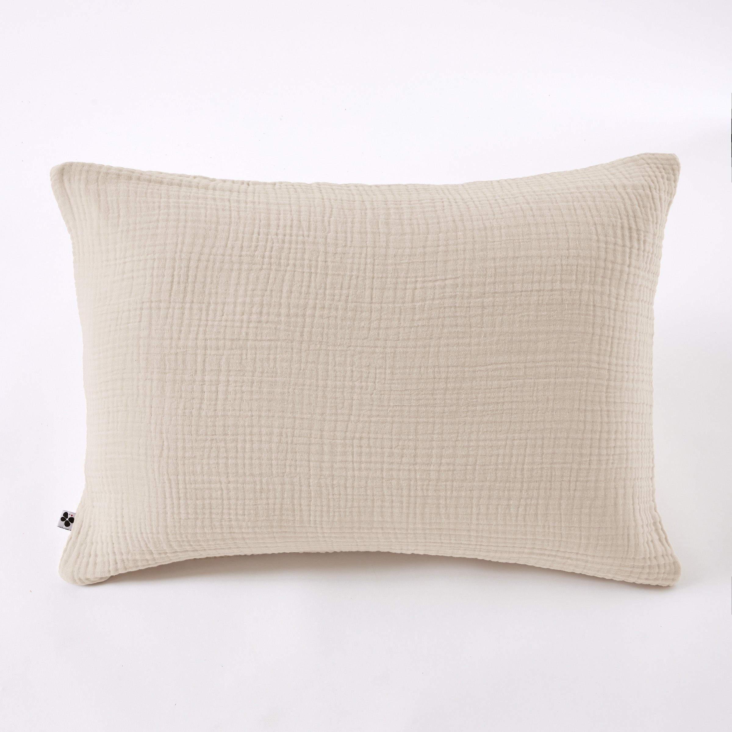 Ina - Taie D'Oreiller - Quadruple Gaze De Coton Unie - Pampa