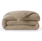 Ina - Housse De Couette - Quadruple Gaze De Coton Unie - Ficelle