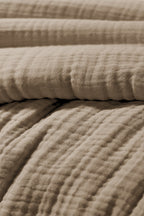 Ina - Housse De Couette - Quadruple Gaze De Coton Unie - Ficelle