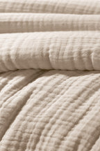 Ina - Housse De Couette - Quadruple Gaze De Coton Unie - Pampa