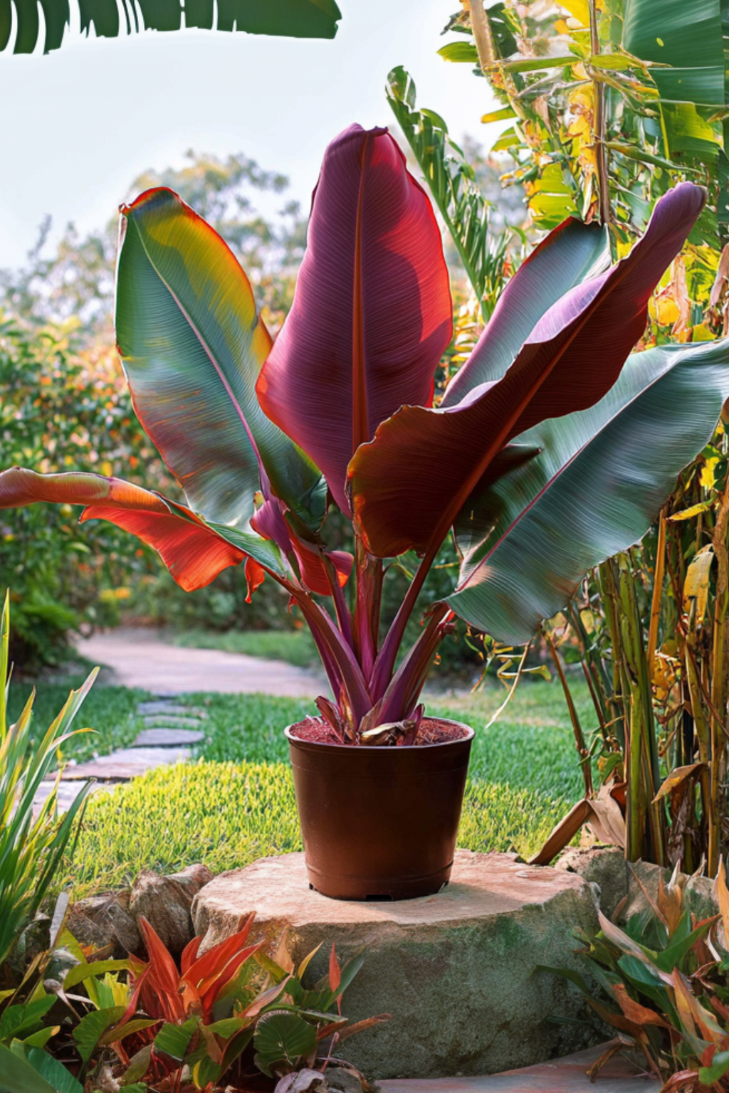 Bananier Rouge ‘Musa Maurelli’ – Plante D’Extérieur