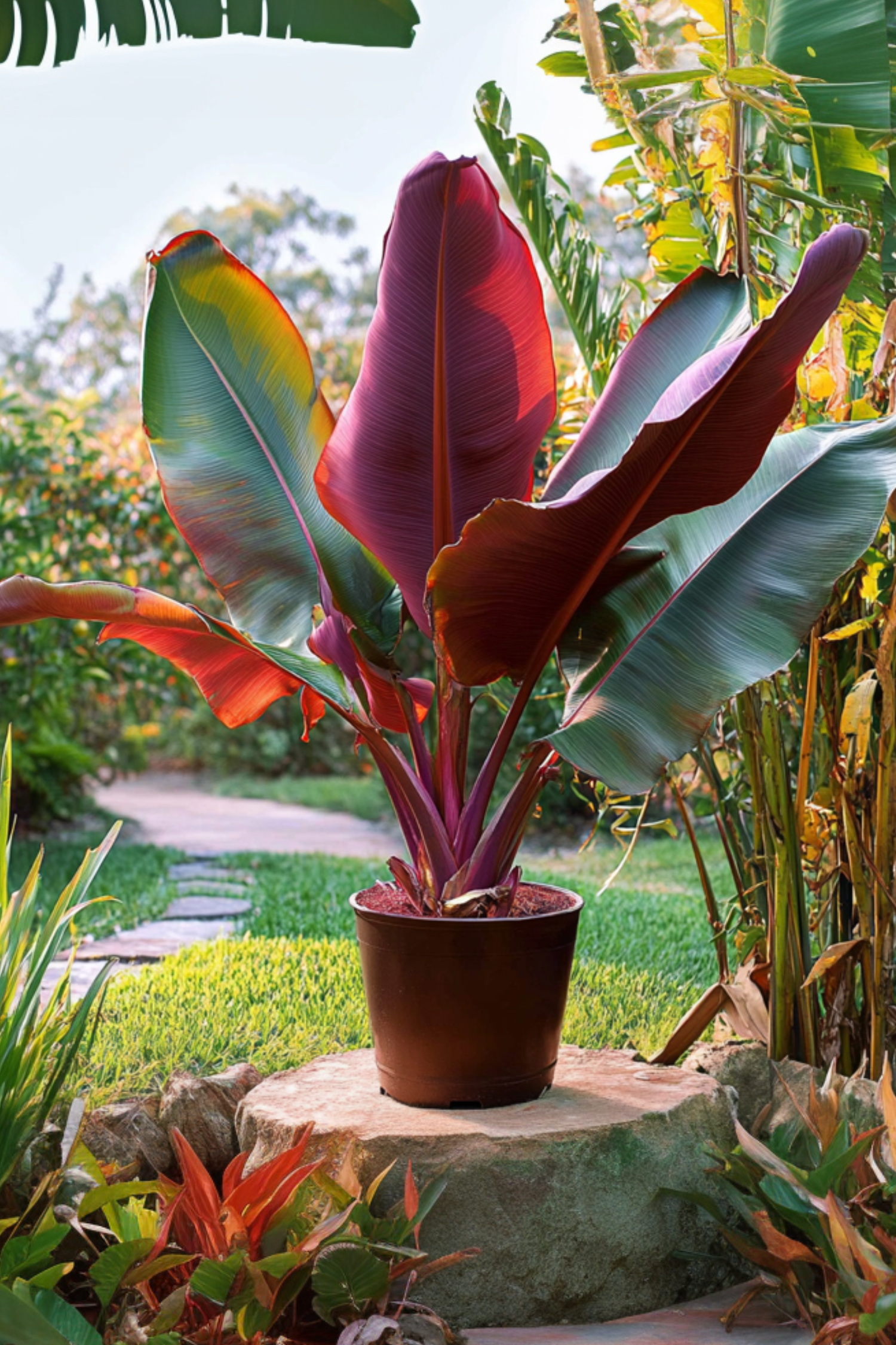 Bananier Rouge ‘Musa Maurelli’ – Plante D’Extérieur