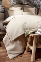 Alma - Housse De Couette - Nid D'Abeille Uni - Pampa