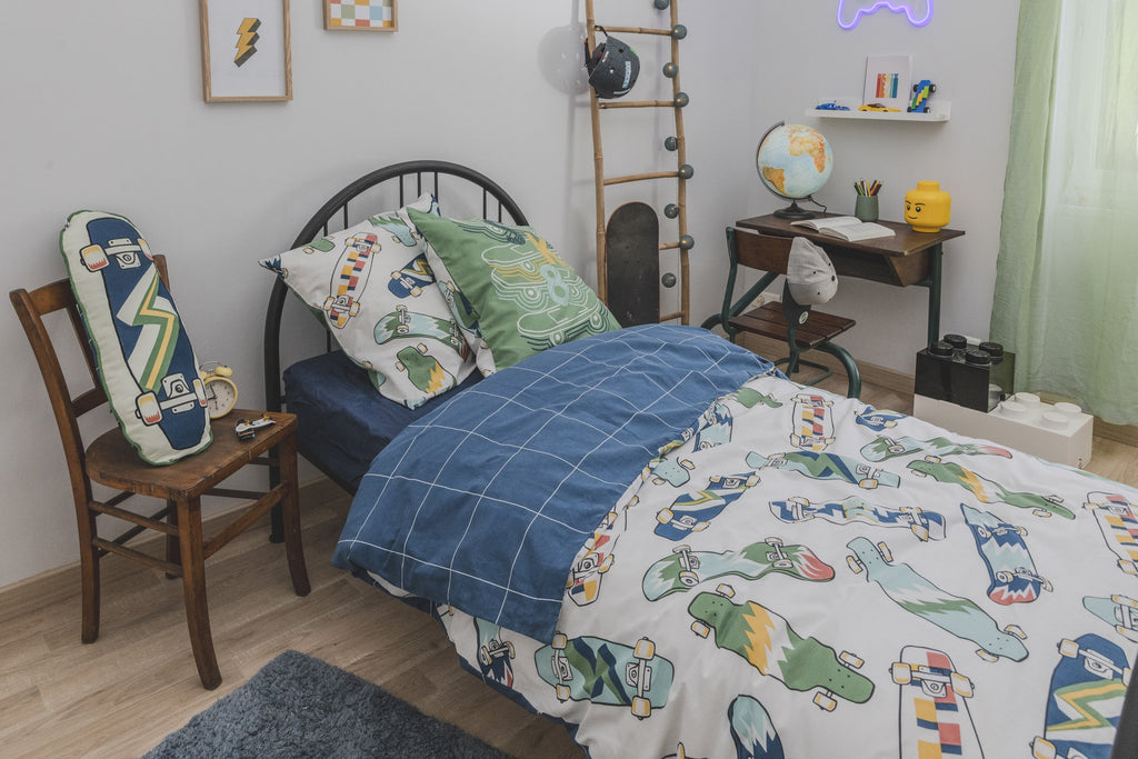 California - Parure De Lit (Housse De Couette + 2 Taies D'Oreiller) - Coton Imprimé