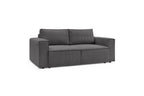 Nihad - Canapé Droit Fixe 2 Places - Velours Côtelé