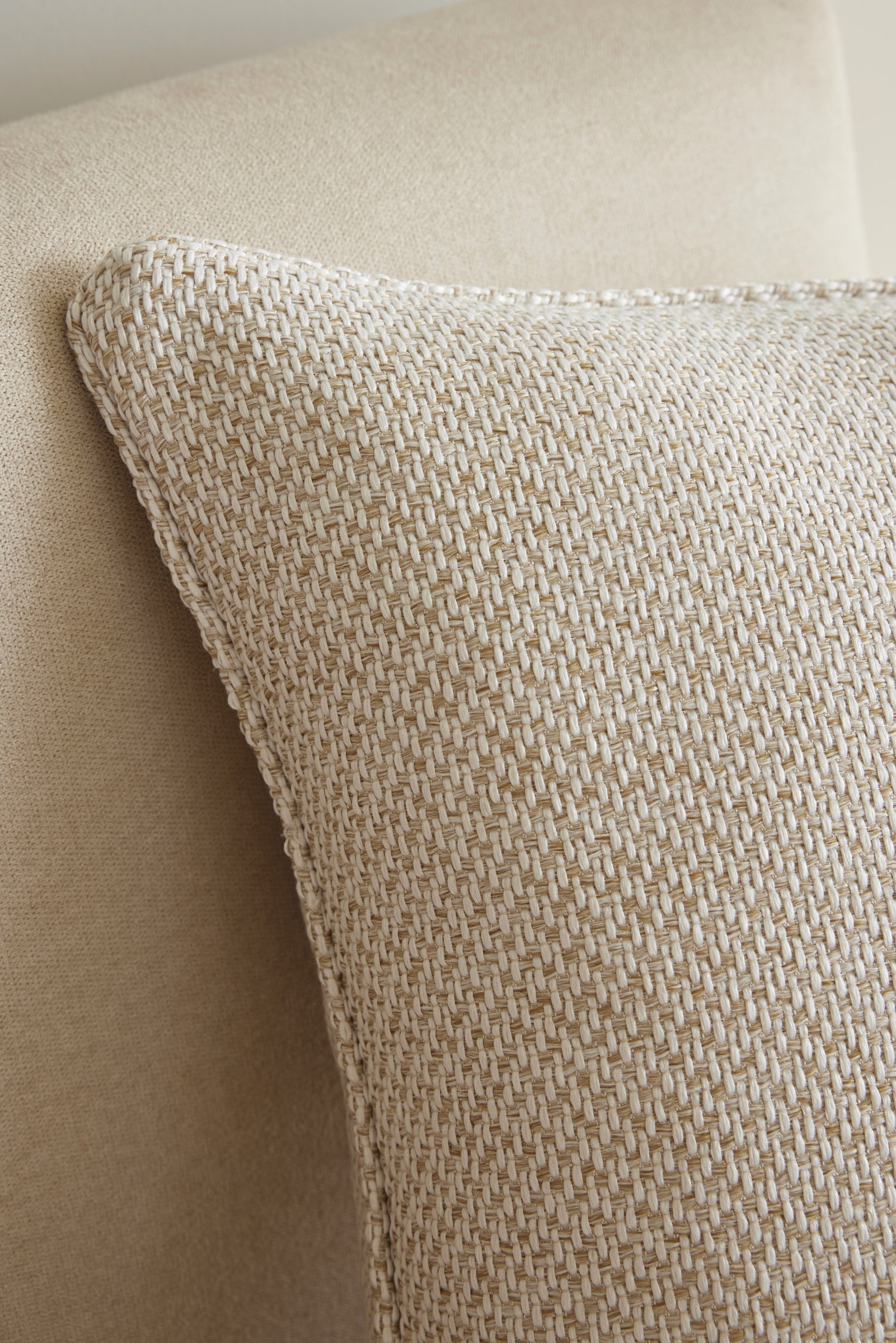 Coussin Déhoussable Avec Passepoil - Atlas - Sable