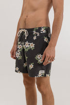 Rhythm - Short De Bain Bloom Trunk - Black - Homme