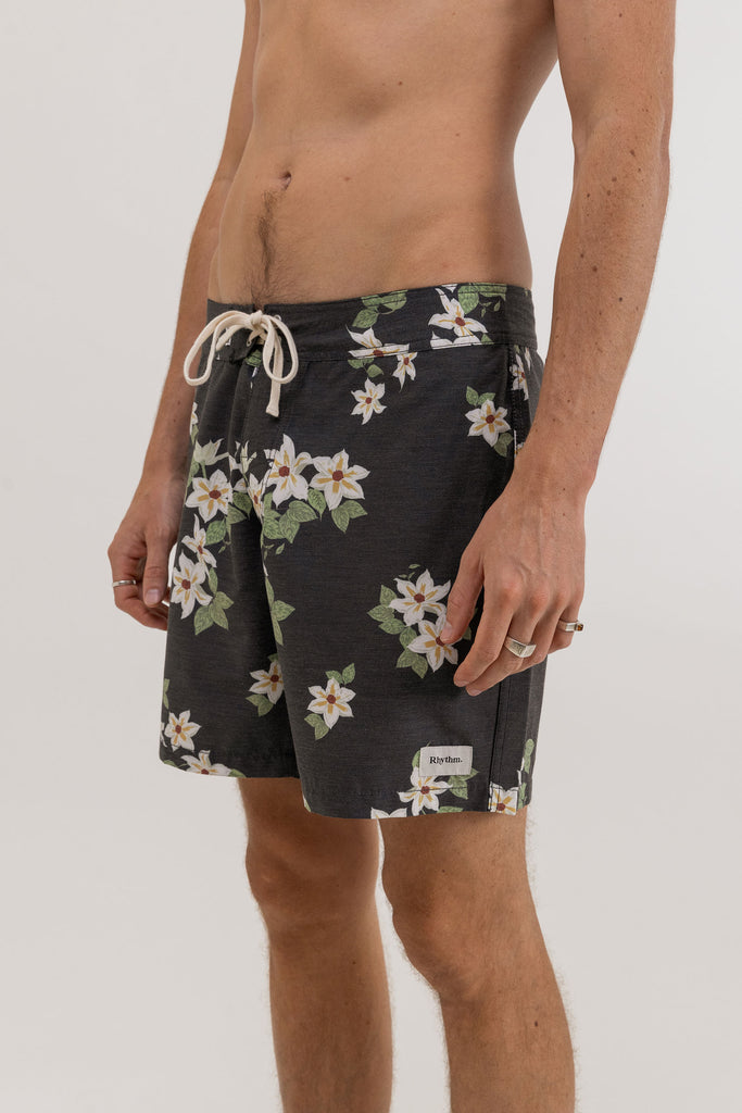 Rhythm - Short De Bain Bloom Trunk - Black - Homme
