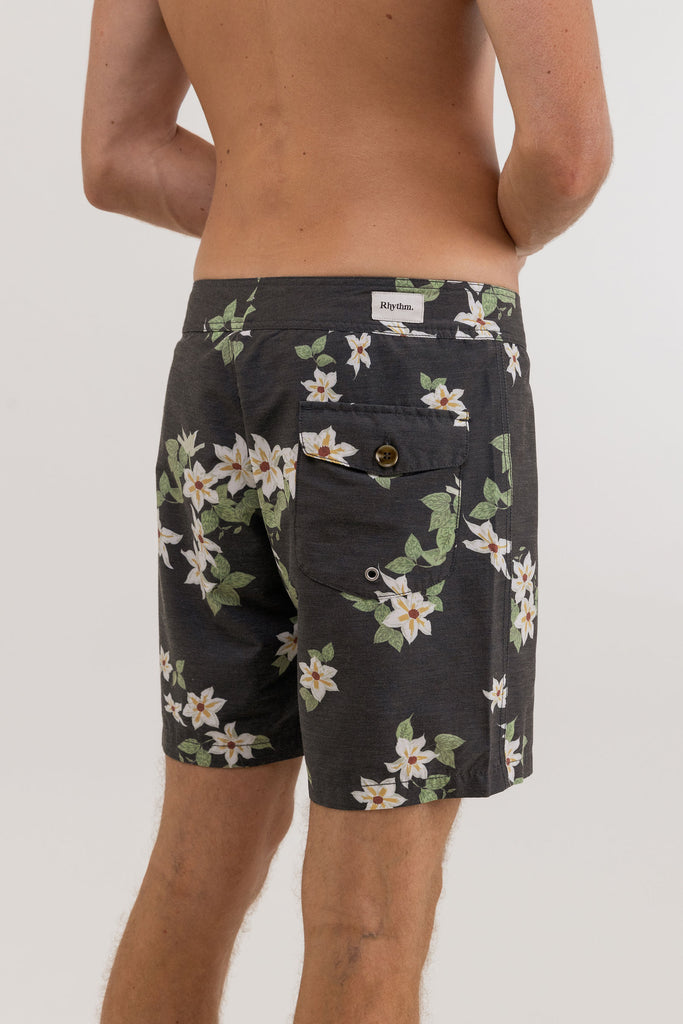 Rhythm - Short De Bain Bloom Trunk - Black - Homme
