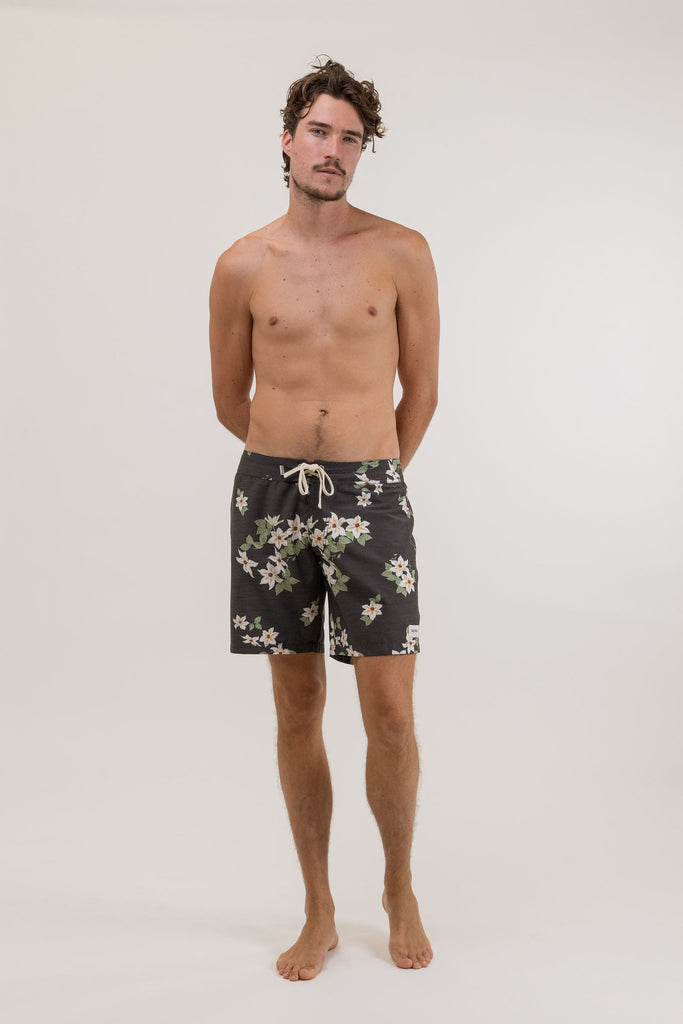 Rhythm - Short De Bain Bloom Trunk - Black - Homme