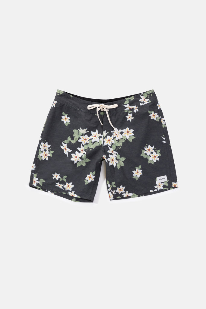 Rhythm - Short De Bain Bloom Trunk - Black - Homme