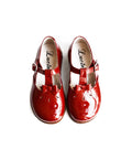 Chaussures Fille Salomé Resistantes À Boucle Et Noeud Artémis - Cuir Vernis Rouge - Fille