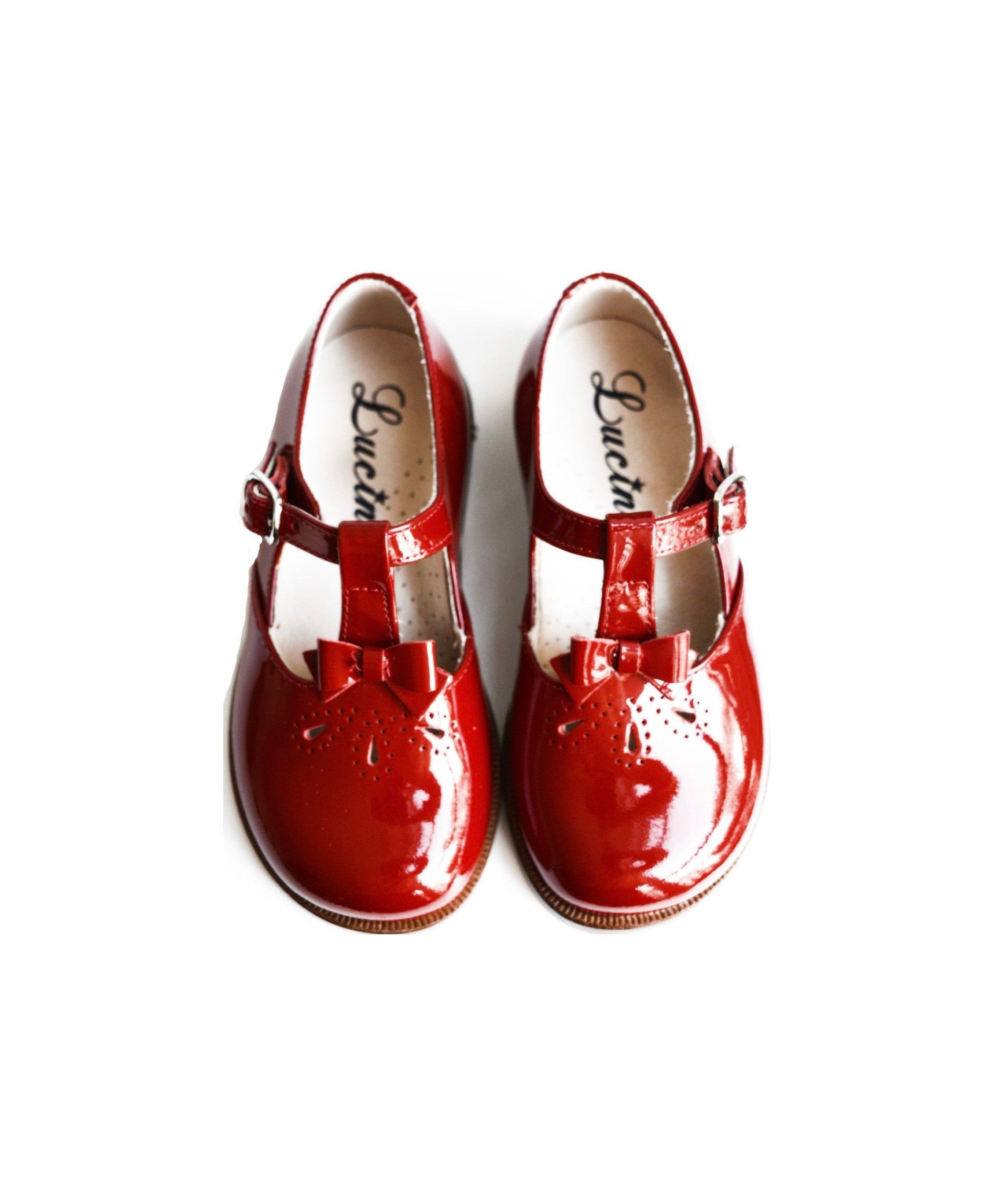 Chaussures Fille Salomé Resistantes À Boucle Et Noeud Artémis - Cuir Vernis Rouge - Fille