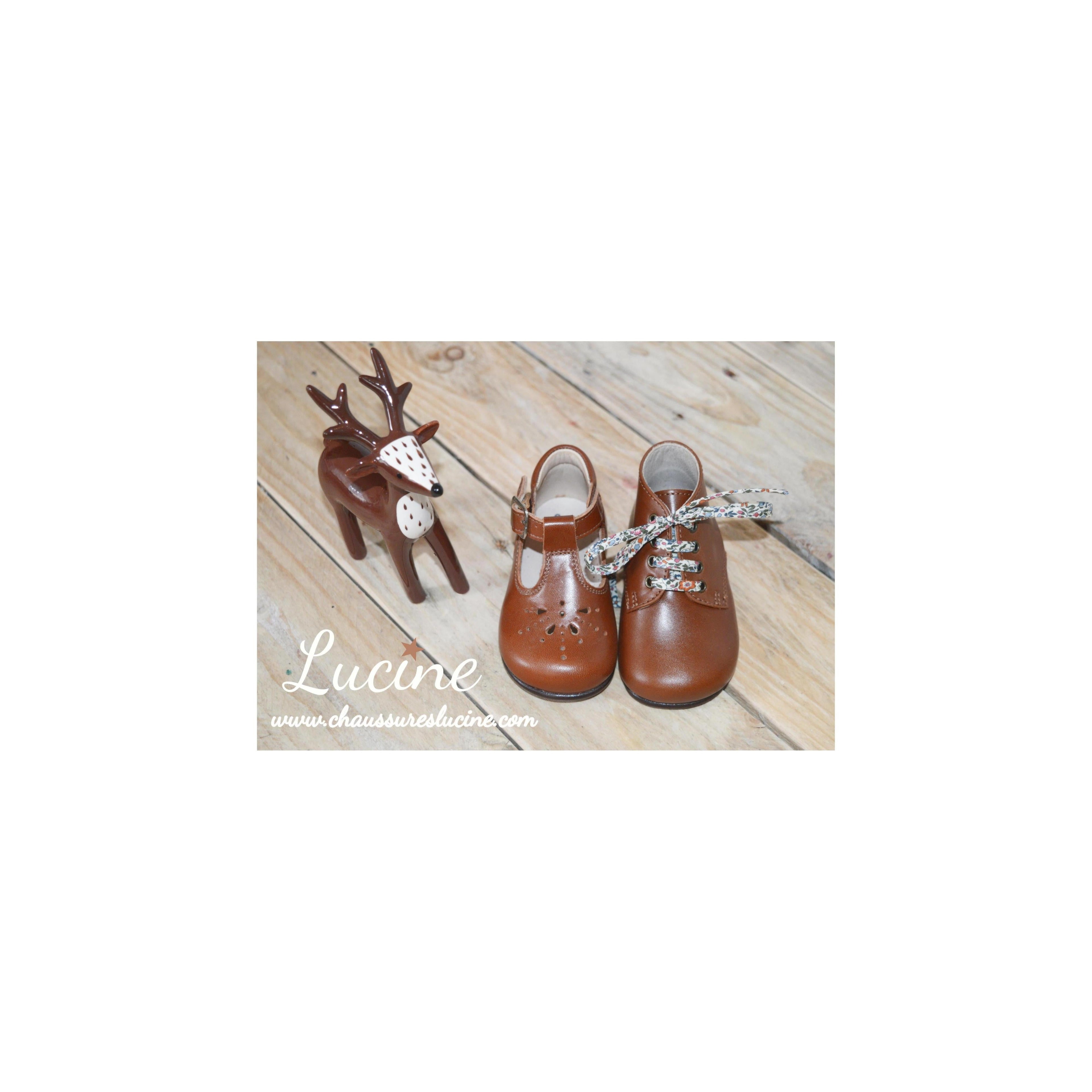 Chaussures Bébé Bottillons Arthur - Cuir Cognac - Mixte