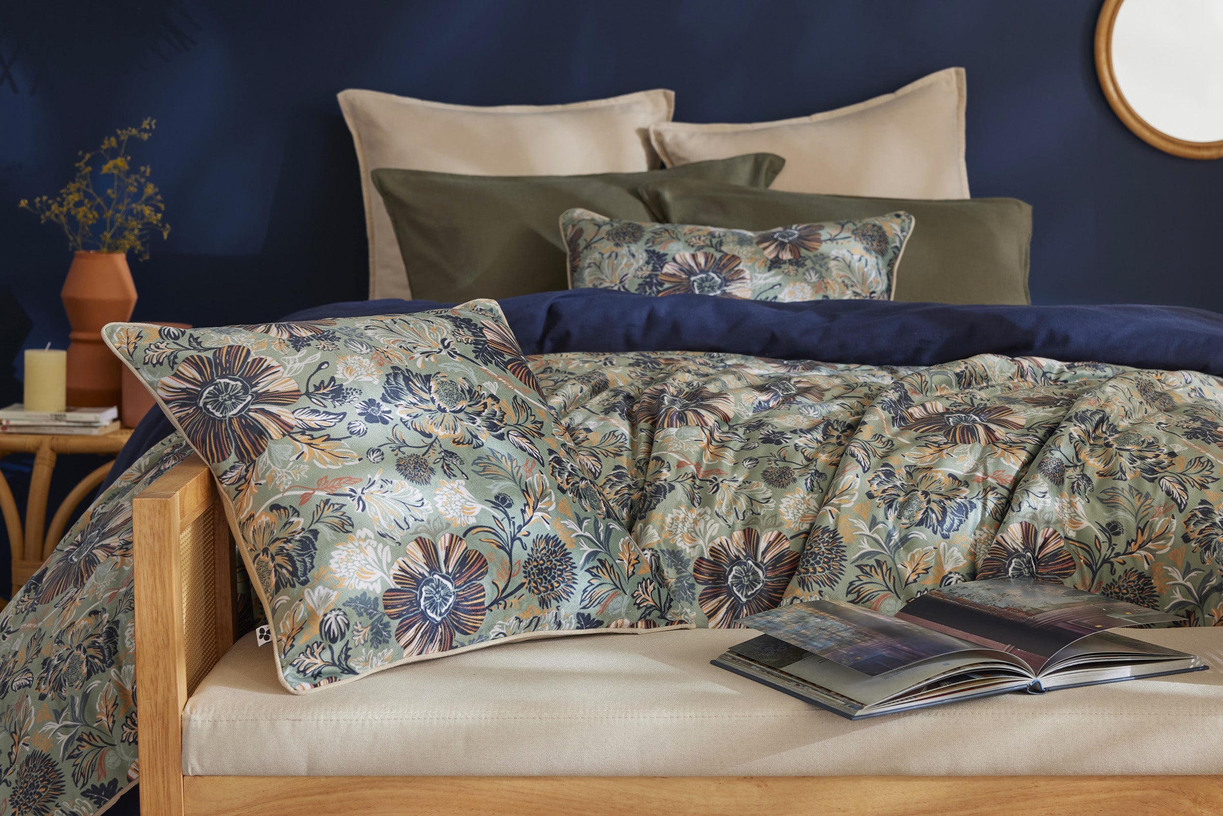 Isaline - Coussin Déhoussable - Velours Imprimé