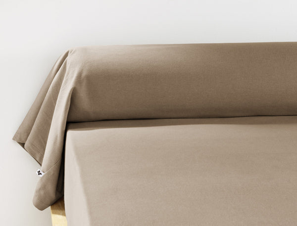 Candice - Taie De Traversin - Flanelle - Ficelle