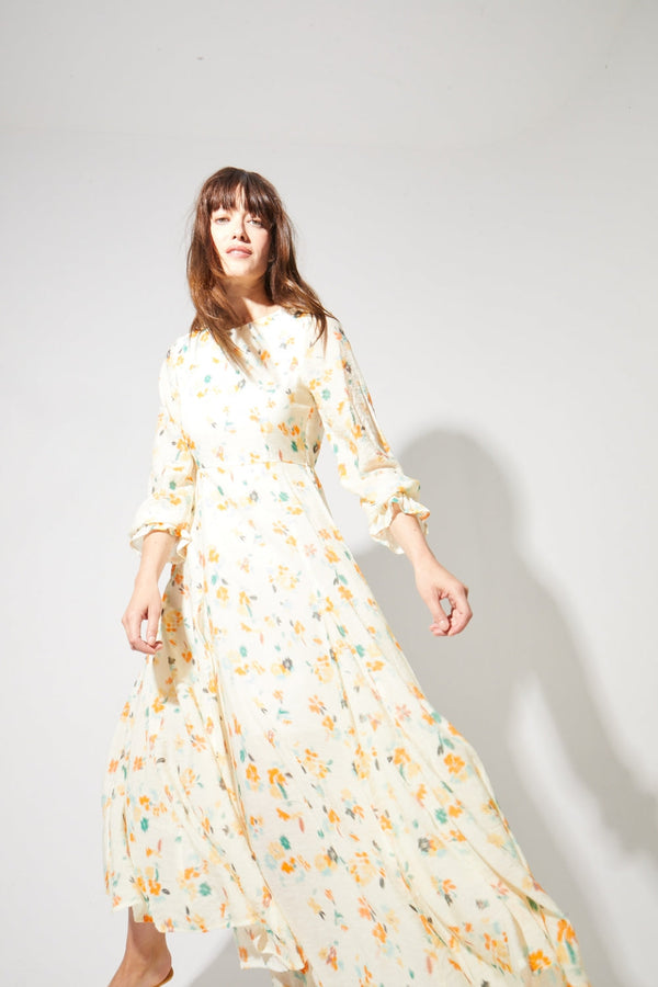Robe Maia Imprimé Capucine Fabriquée En Italie