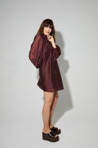 Robe Ilona Voile Chocolat, Fabriquée En Italie