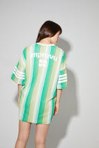 Dress Jody Tricot Italien Rayures Green